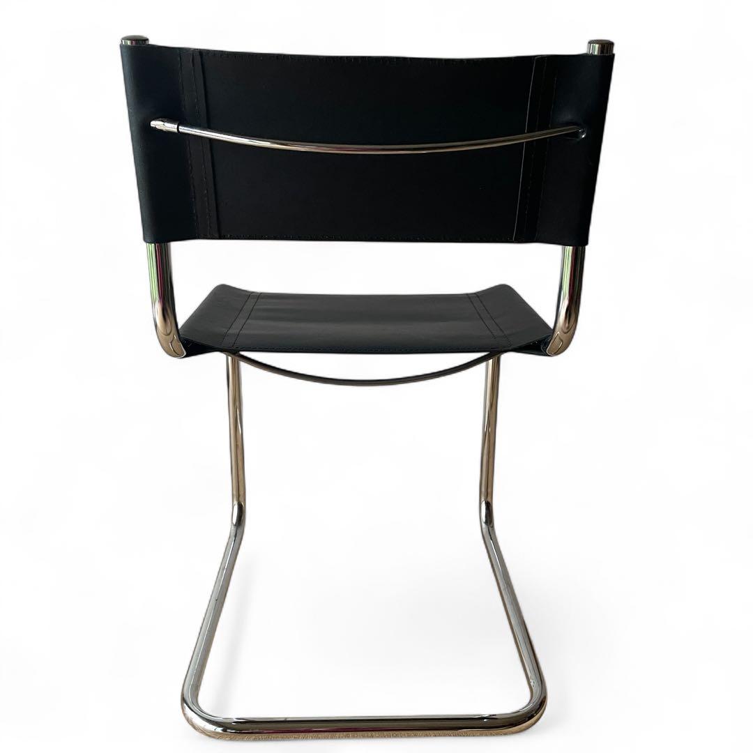 マルトスタム カンティレバーチェア ブラック 本革 椅子 ダイニング イタリア製