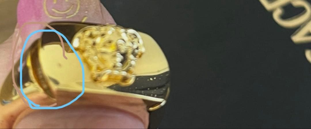 未使用　VERSACE ゴールドリング　訳あり　17号