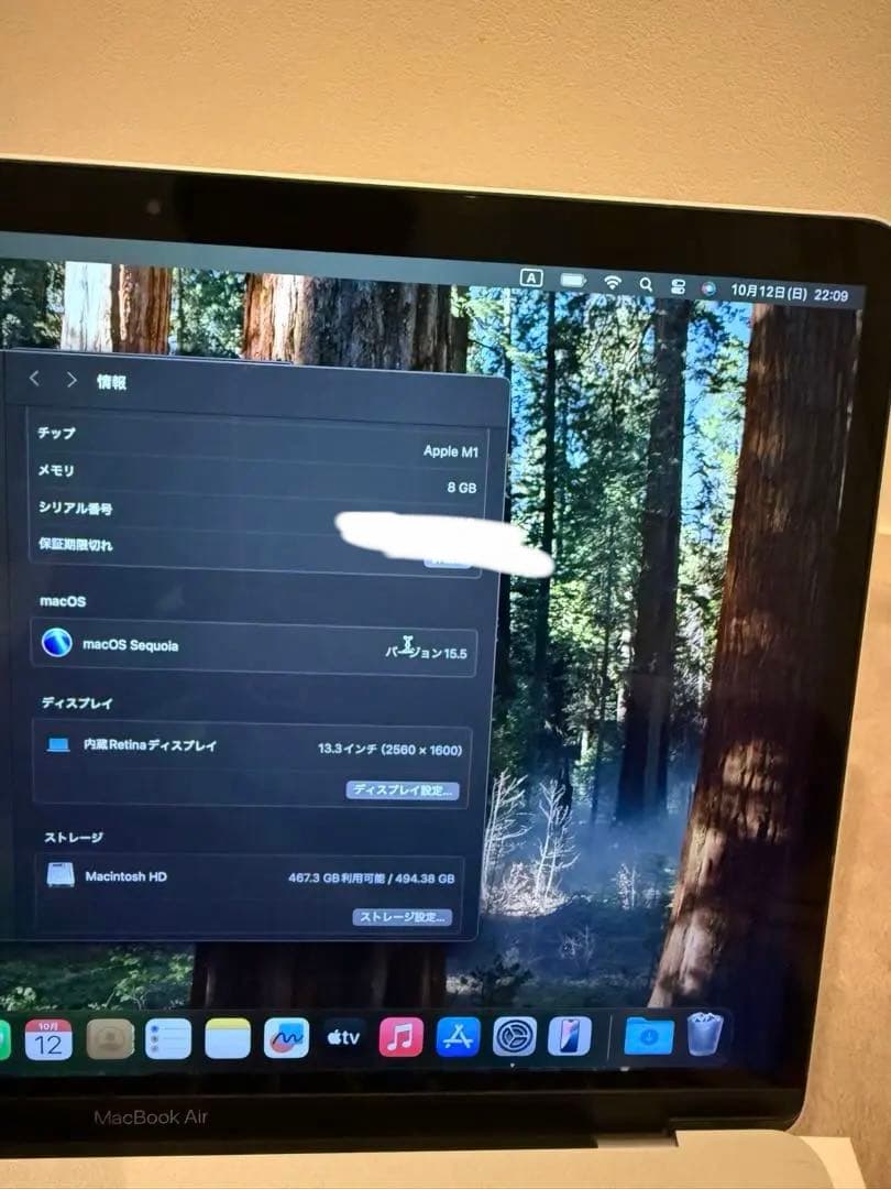 MacBook Air M1 13 インチ 8GB / 512GB シルバー