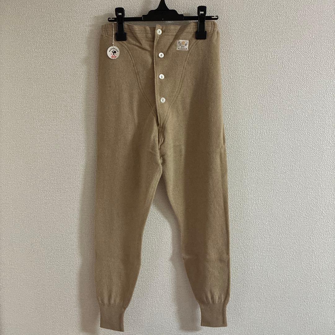 ウール100%カシミヤ 長袖シャツ ズボン下 上下セット 紳士肌着M