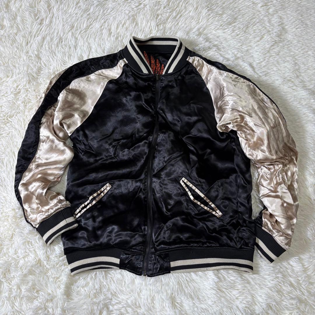 【希少】絡繰魂　粋　虎　龍　鳳凰　桜刺繍　リバーシブル　スカジャン