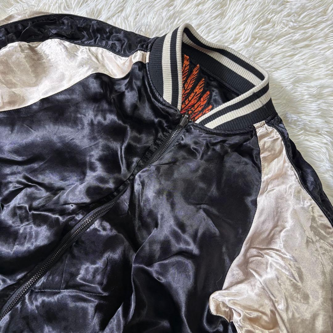 【希少】絡繰魂　粋　虎　龍　鳳凰　桜刺繍　リバーシブル　スカジャン