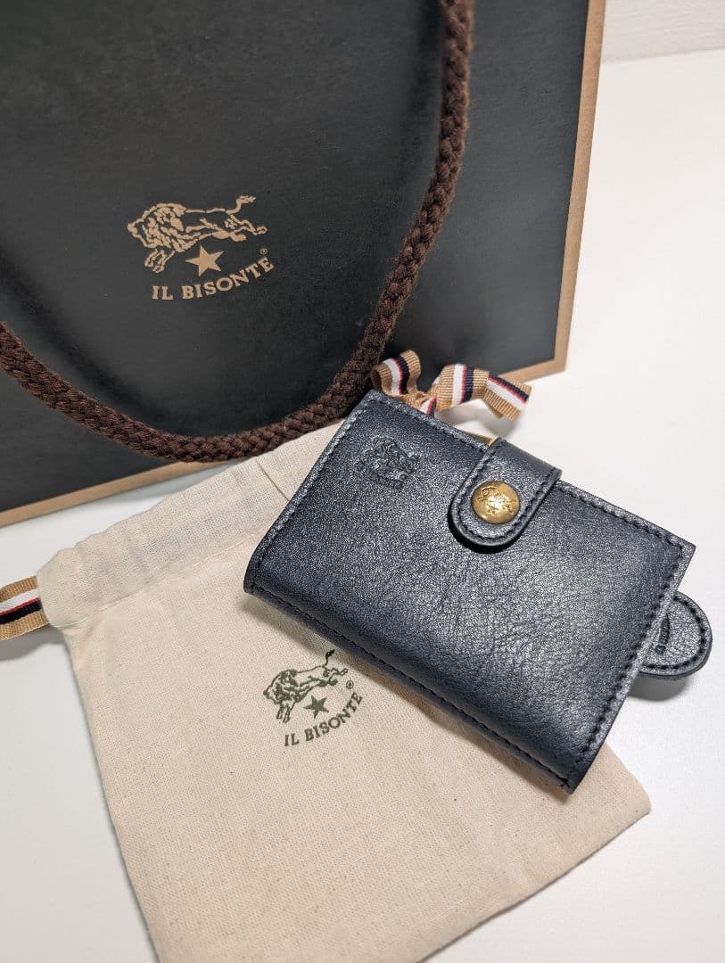 IL BISONTE イルビソンテ キーケースパース ネイビー