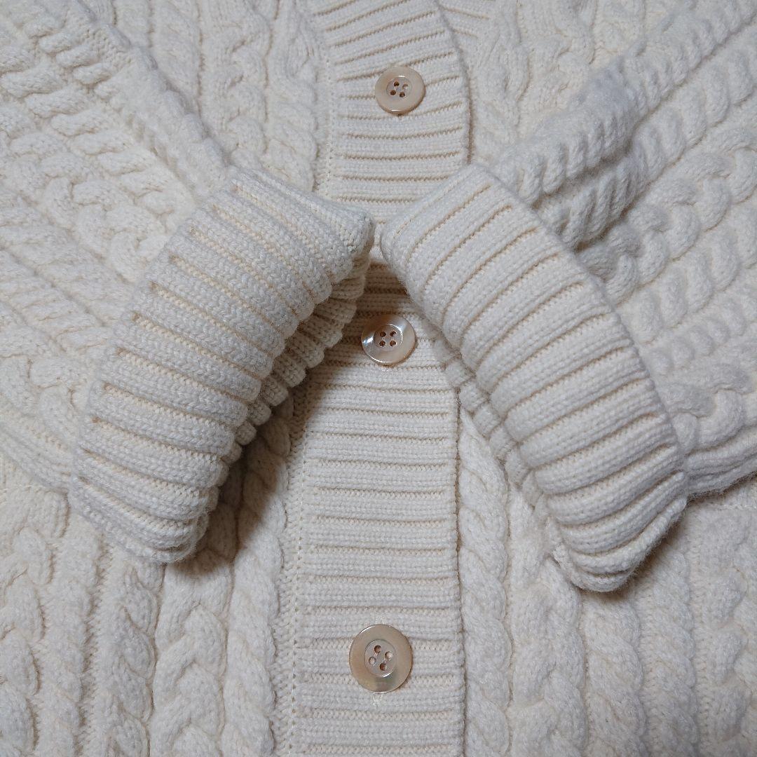 ■YORI ヨリ ケーブル編みニットカーディガン オーバーサイズ 38 美品