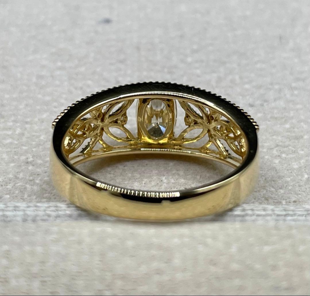 最終交渉可JA78★高級 大粒ダイヤモンド0.762ct K18リングCGLソ付