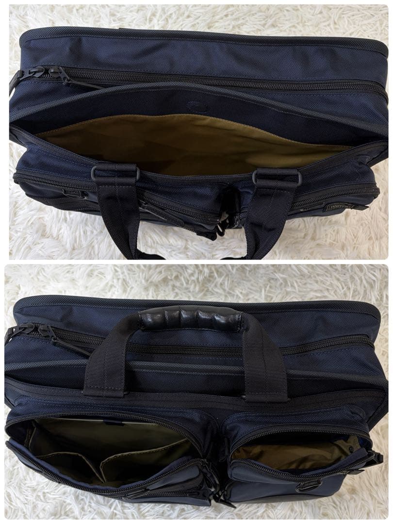 【新品同様】現行 PORTER×αGEL 2way ビジネスバッグ ネイビー