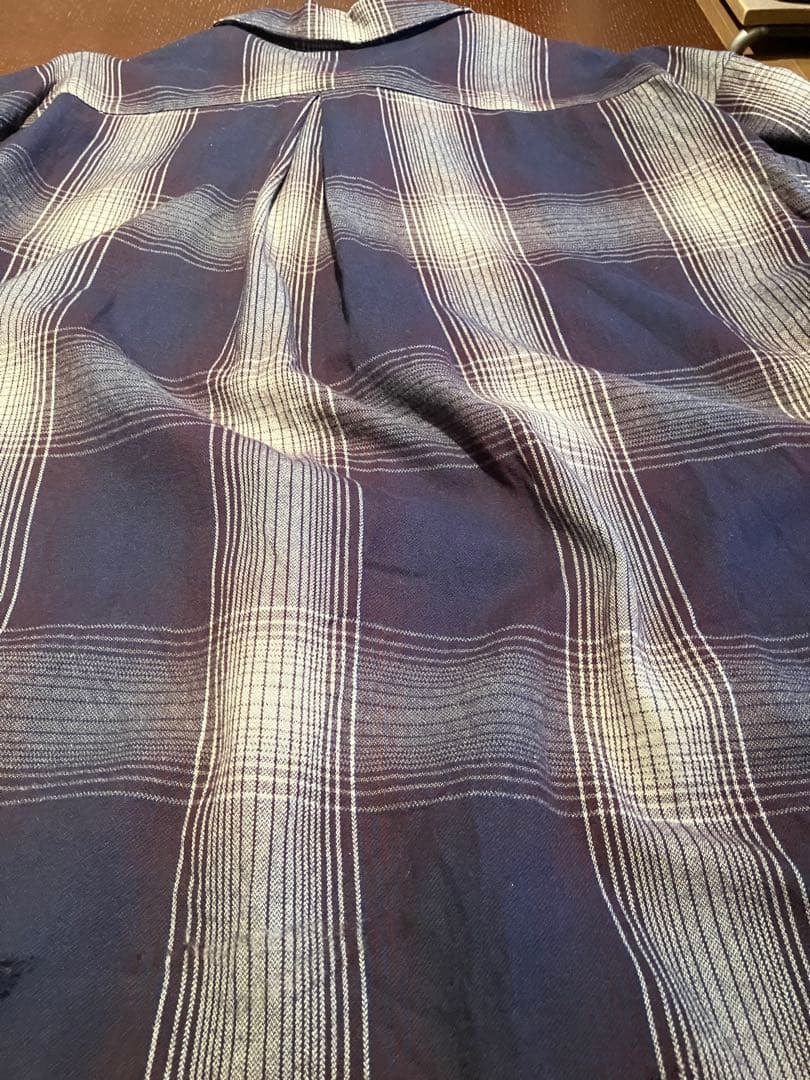 トップス ANCELLM DAMAGED FLANNEL CHECK SHIRT