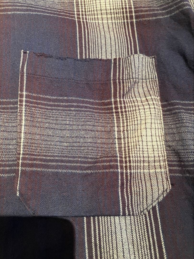 トップス ANCELLM DAMAGED FLANNEL CHECK SHIRT