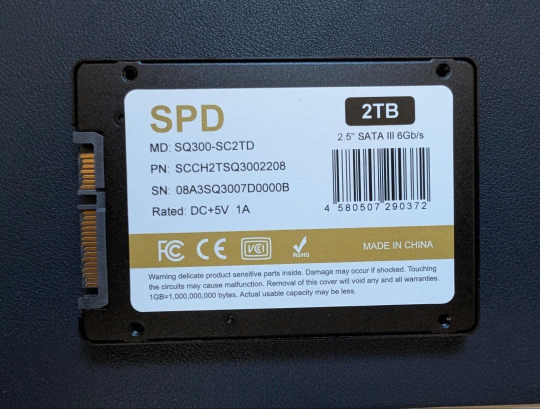 内蔵型SSD SPD 2TB SATA III SSD