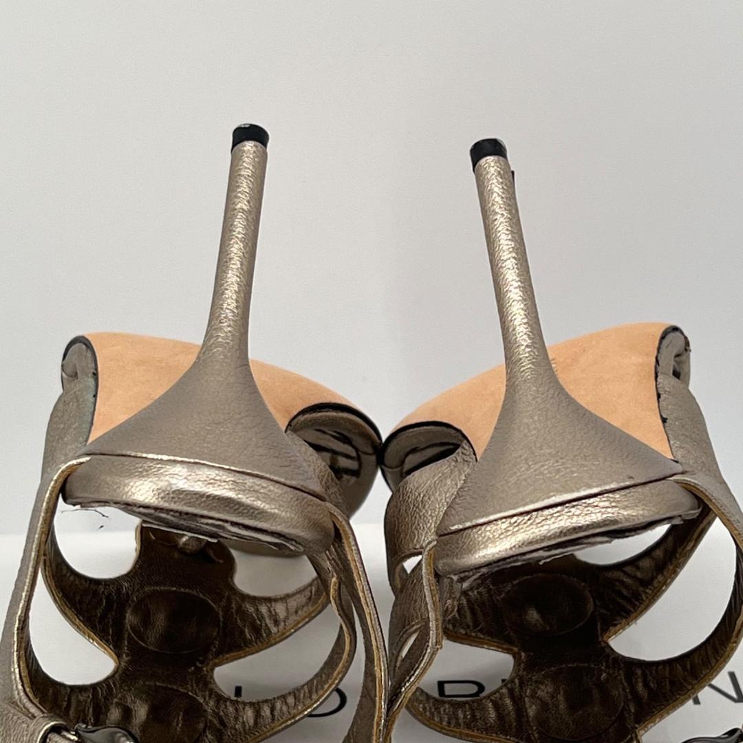 美品✨マノロブラニク ビジュー装飾付き サンダル ミュール ゼブラ 36