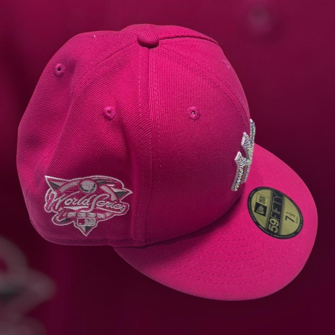 newera cap ピンク　シルバージュエリーカスタム1/2