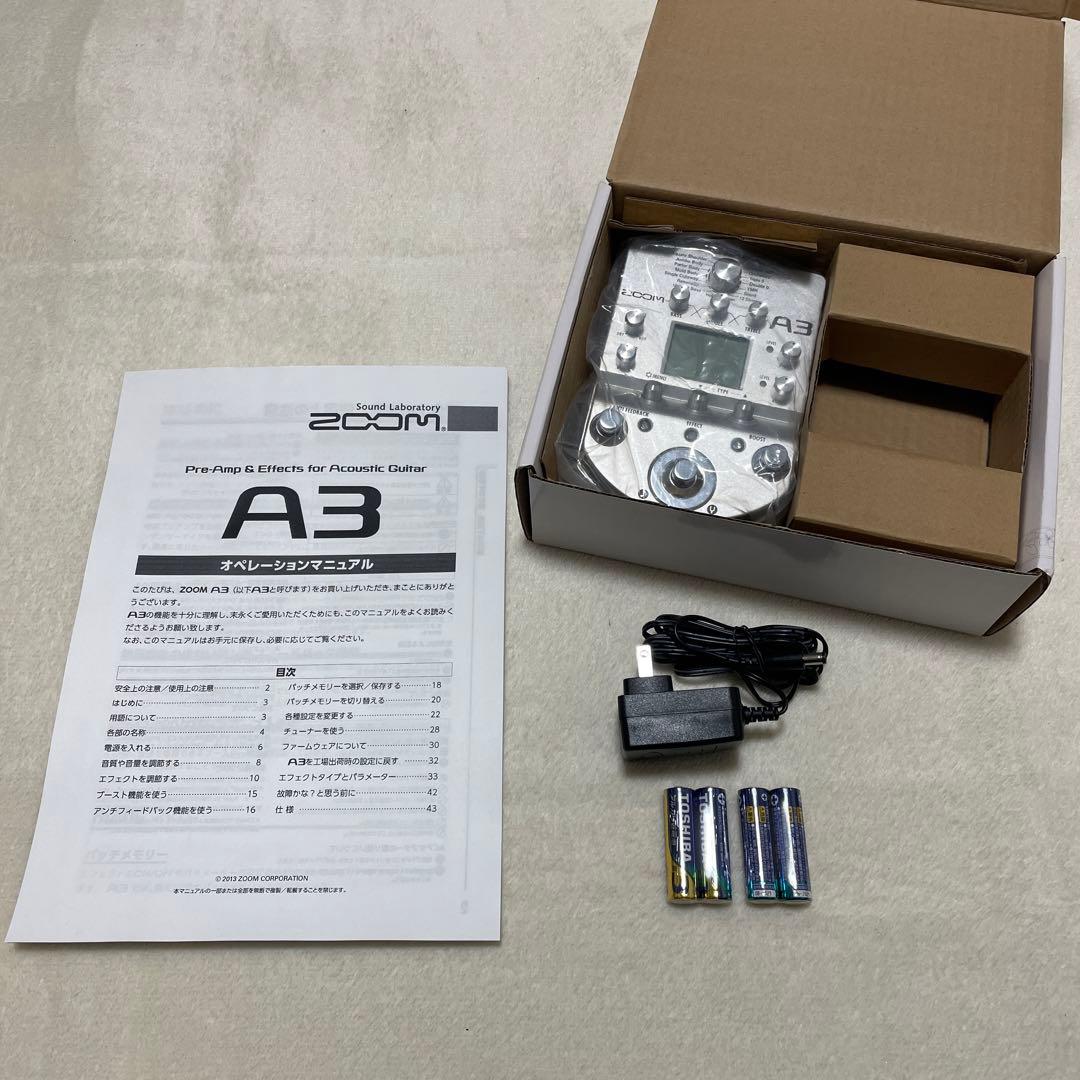 ZOOM A3 アコースティックギター マルチエフェクター プリアンプ DI