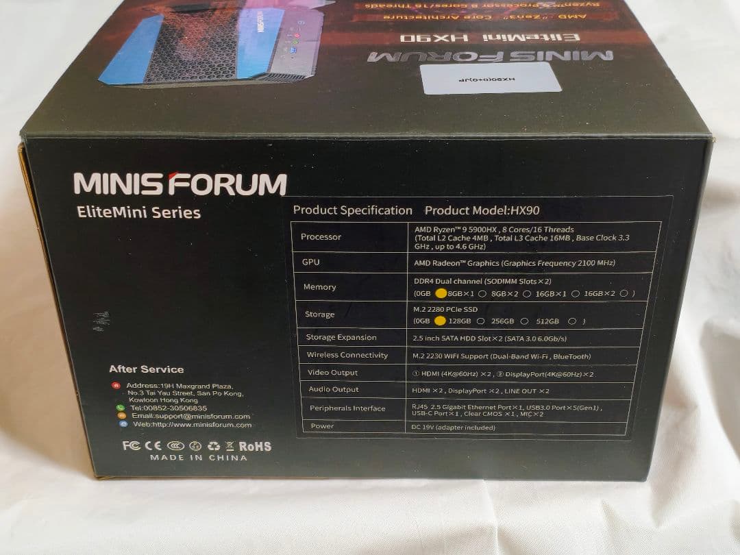 MINISFORUM HX90 小型PC Ryzen9 5900HX 美品