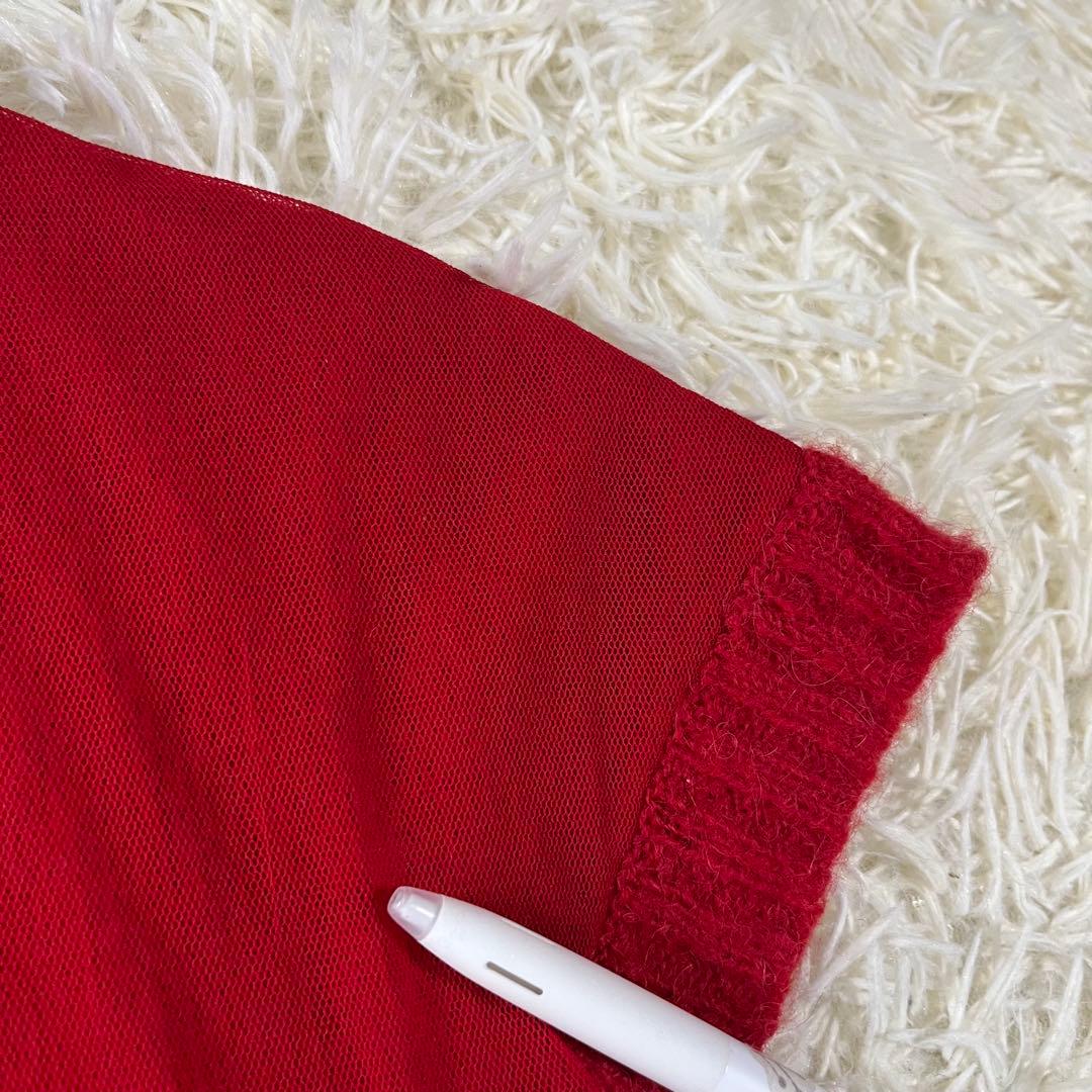 VIVIENNE TAM ヴィヴィアンタム　花柄　刺繍　半袖ニット　　赤