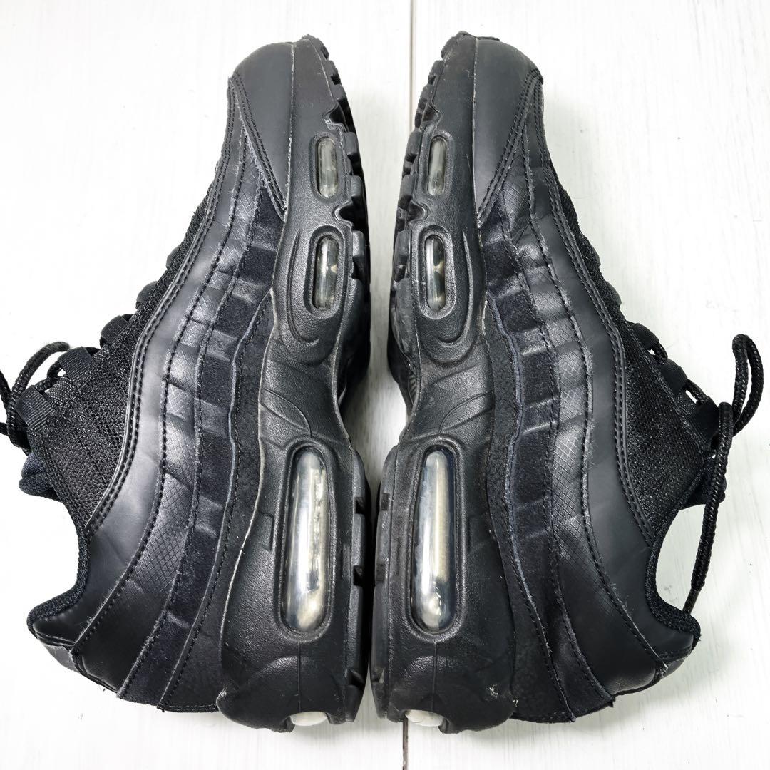 【美品】NIKE AIRMAX95 ESSENTIAL 25㎝ トリプルブラック