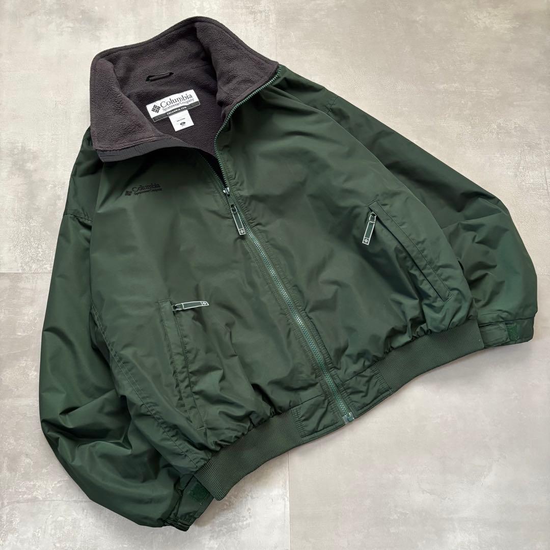 00s コロンビア Colombia ナイロンジャケット　シェルドシンチラ型　緑