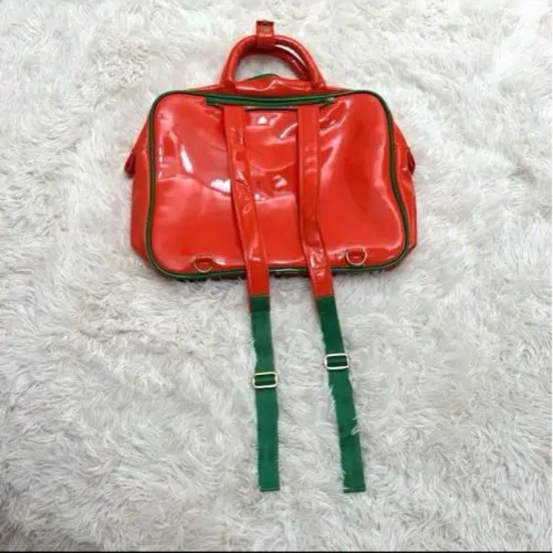 希少　新品　90's MOSCHINO 2way エナメルボストンバック　日本製