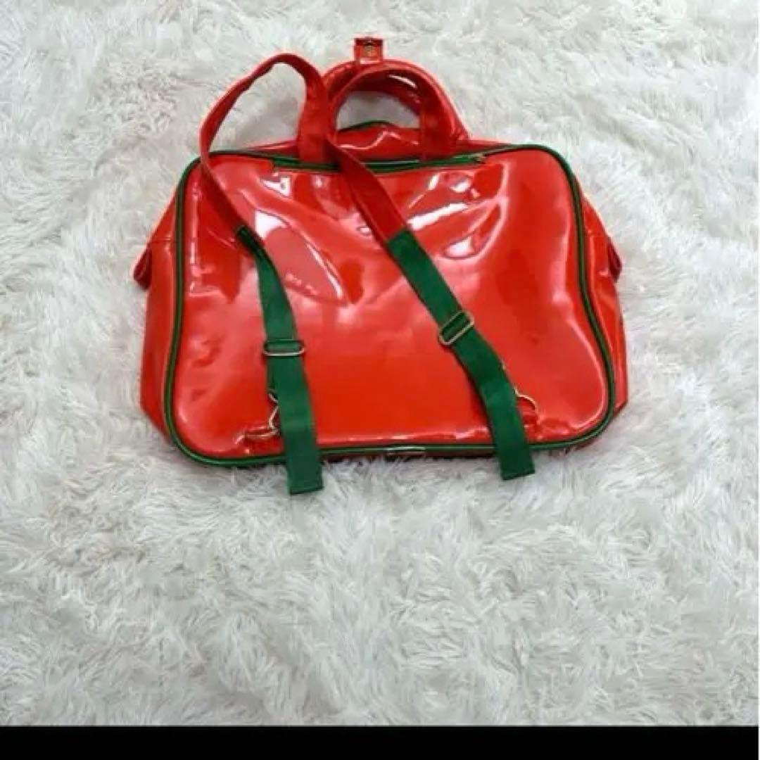 希少　新品　90's MOSCHINO 2way エナメルボストンバック　日本製