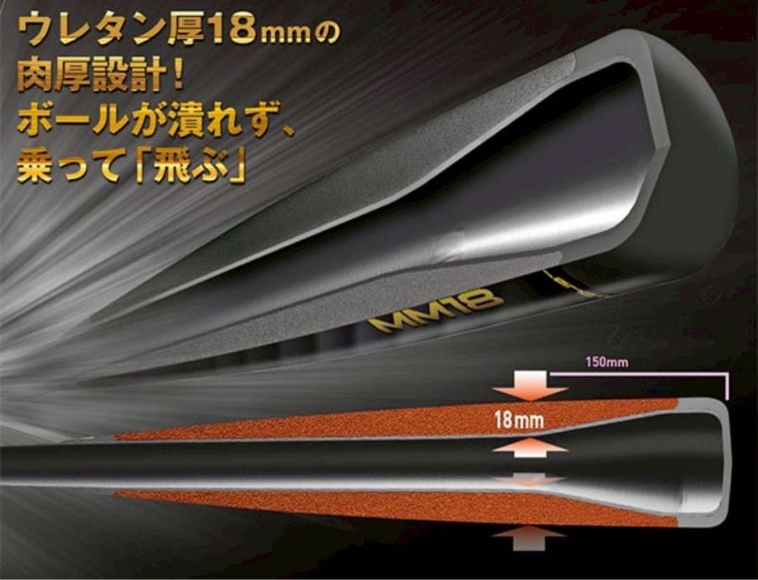 SSK MM18 84cm720gトップバランス　軟式バット 専用ケース付き