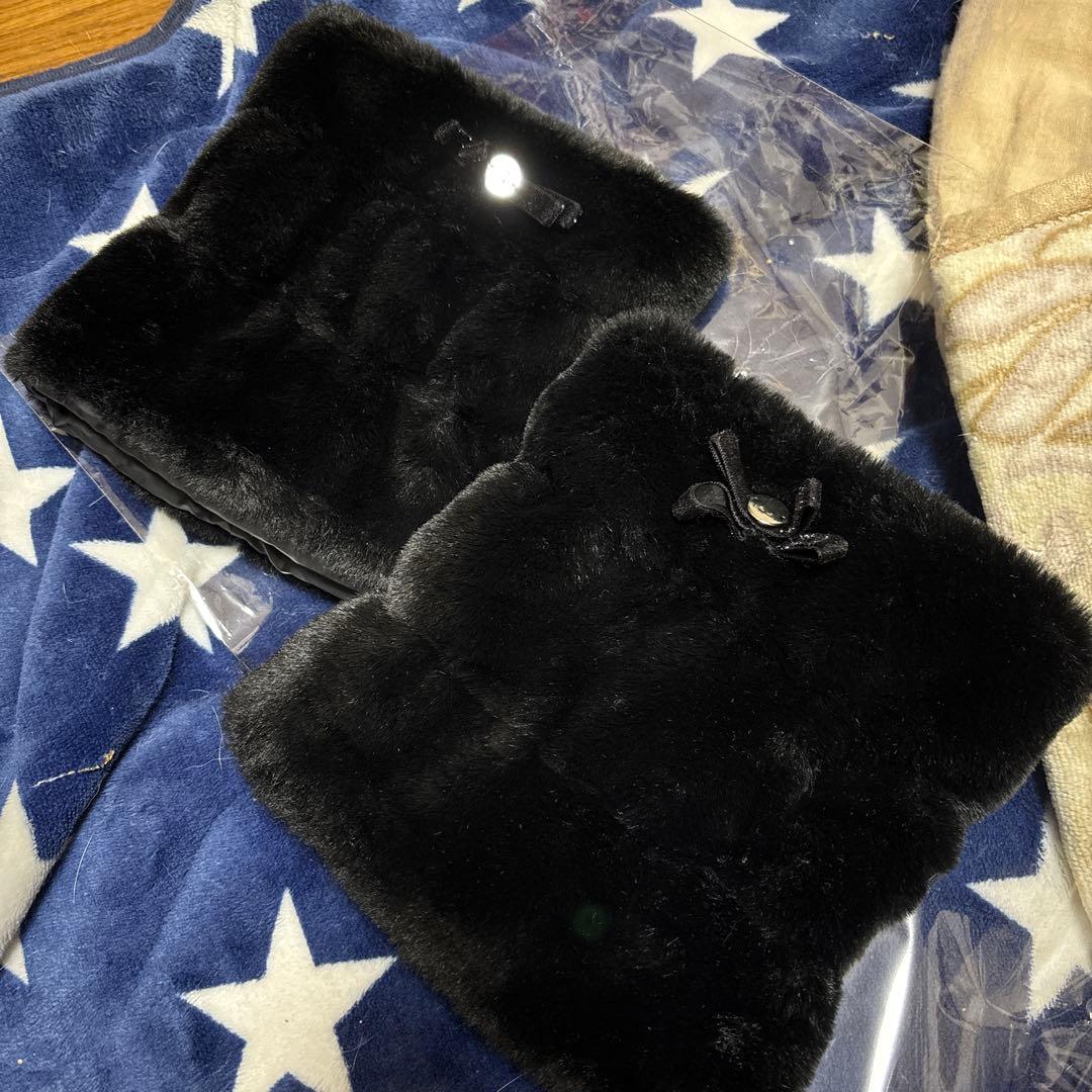 ランバン　ゴルフ　レッグウォーマー　ファー