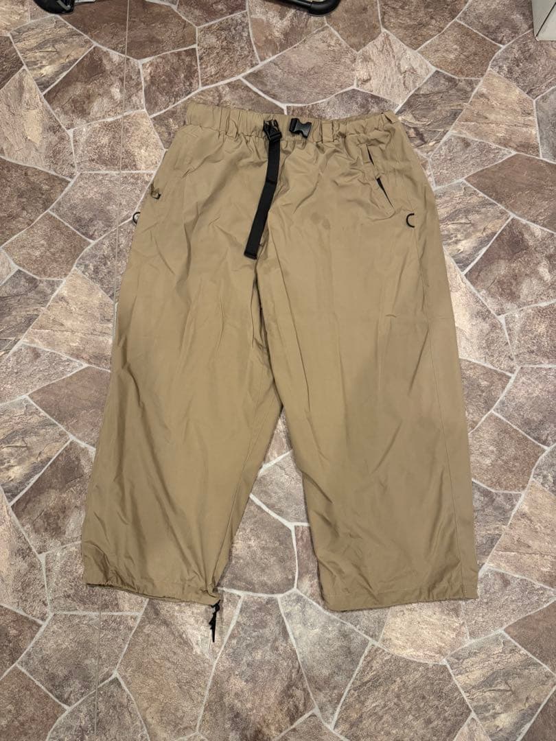 MAHF ワイドスノーパンツ　ベージュ　ウエスト調整可能