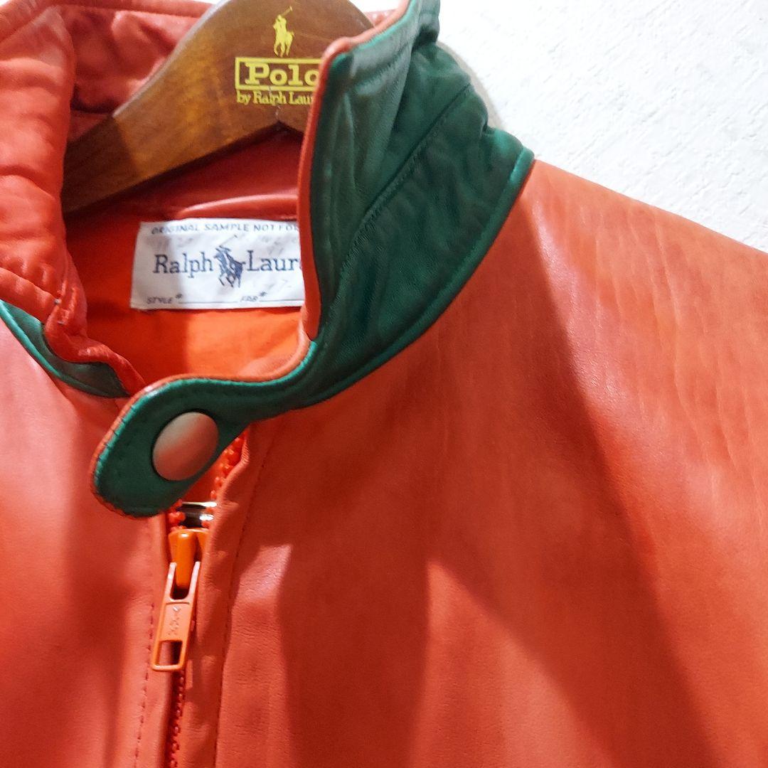 ♥️Ralph Lauren オレンジ レザージャケット