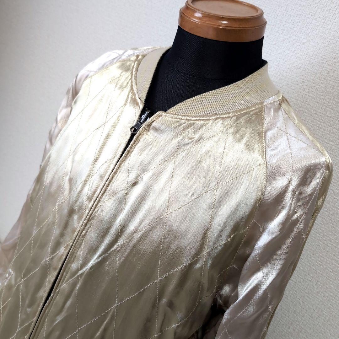 ec16 IOLANI スカジャン 黒 リバーシブル 金魚 メンズM