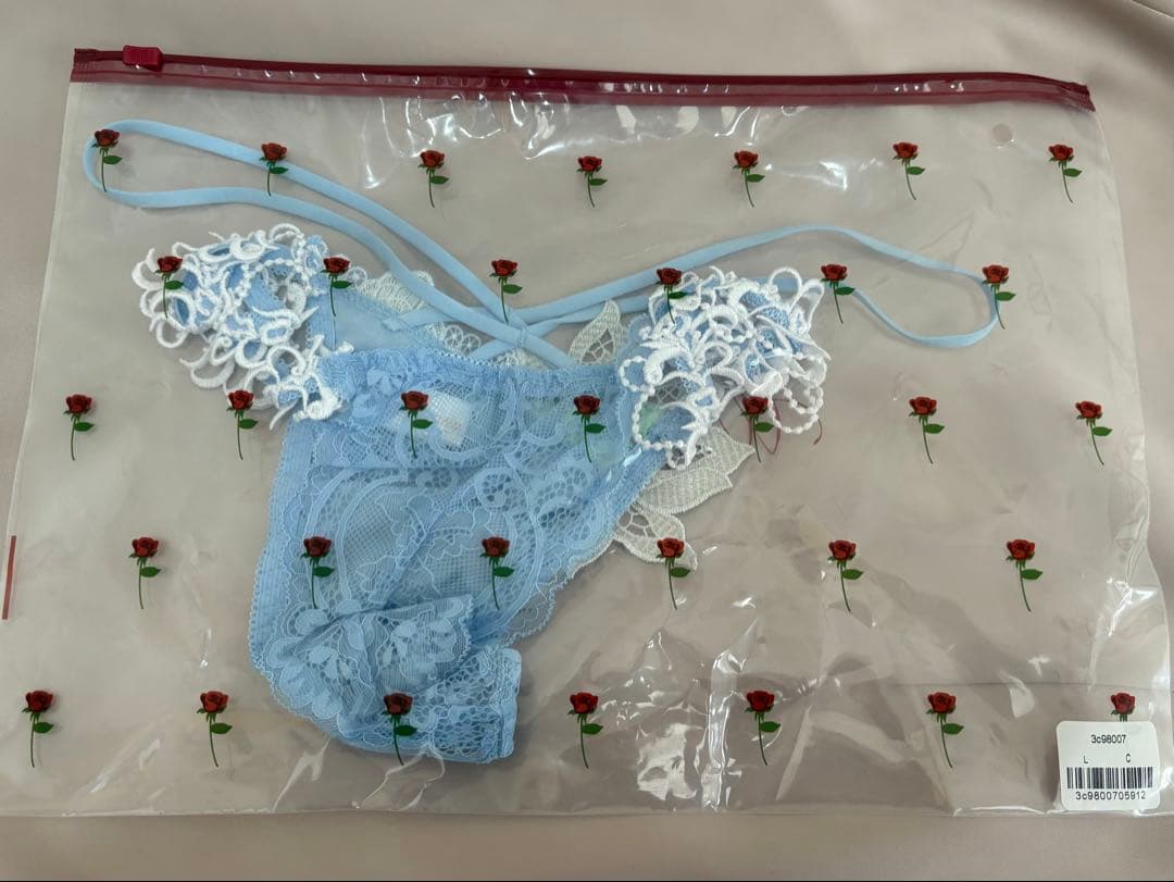 B75 【完売レア】オーロラジュエルマーメイドブラ＆Tバック＆チョーカー/水色