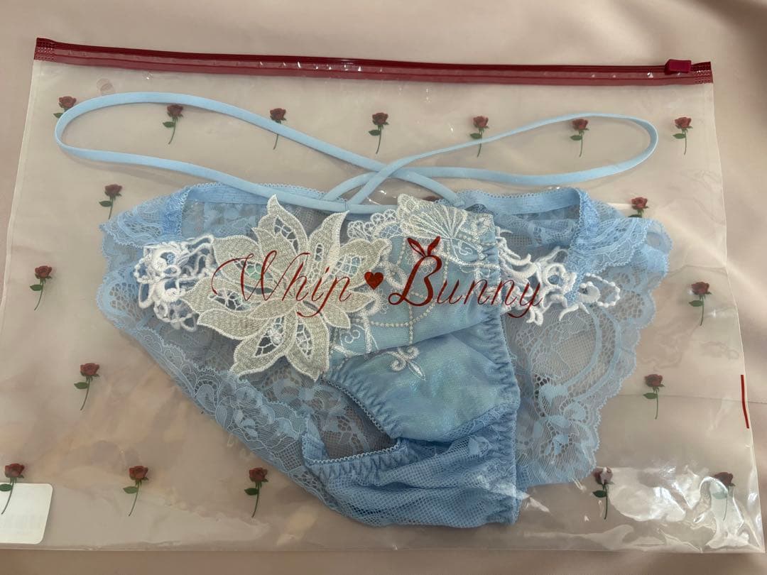 B75 【完売レア】オーロラジュエルマーメイドブラ＆Tバック＆チョーカー/水色