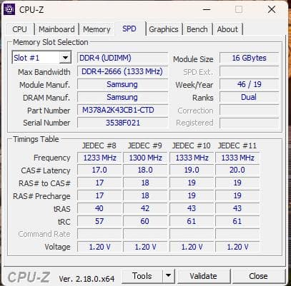SAMSUNG DDR4-2666 32GB 16GB×2枚 デスクトップ用