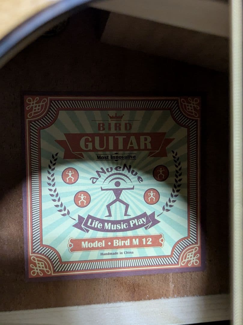 アヌエヌエ aNN-M12　アコースティックギター　純正ストラップ・ケース付き