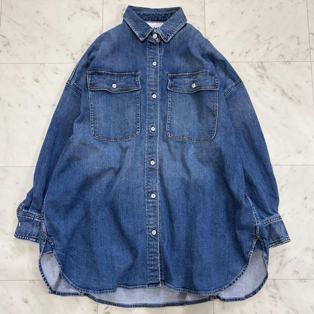 美品✨ヘルシーデニム　アーモンド　デニムシャツ　オーバーシルエット　2024SS
