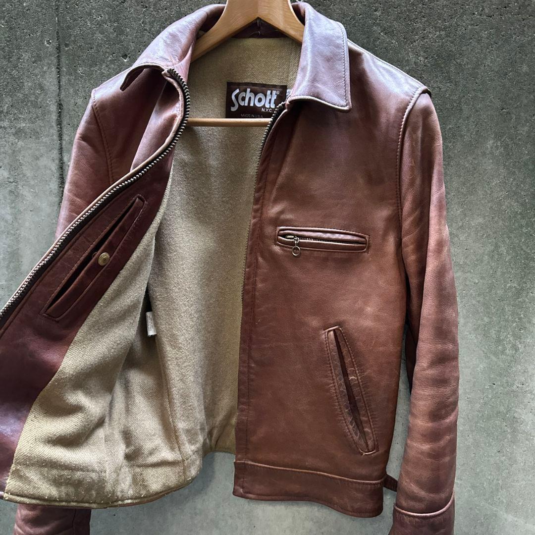 【USA製】SCHOTT ショット U64 レザージャケット フライトジャケット
