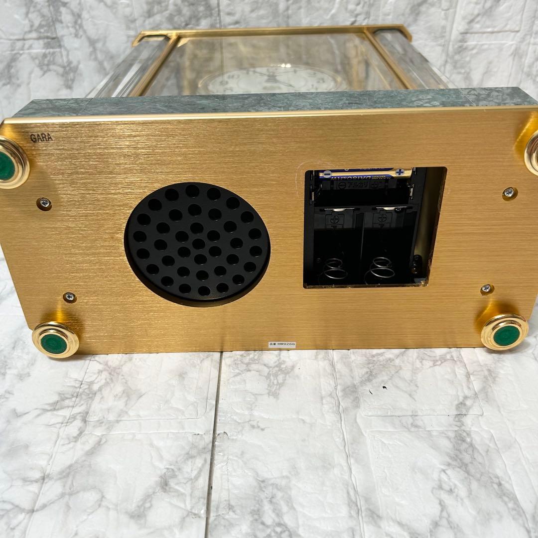 SEIKO セイコー 置時計 HW926G 蛇紋石 内閣総理大臣贈呈 電波時計