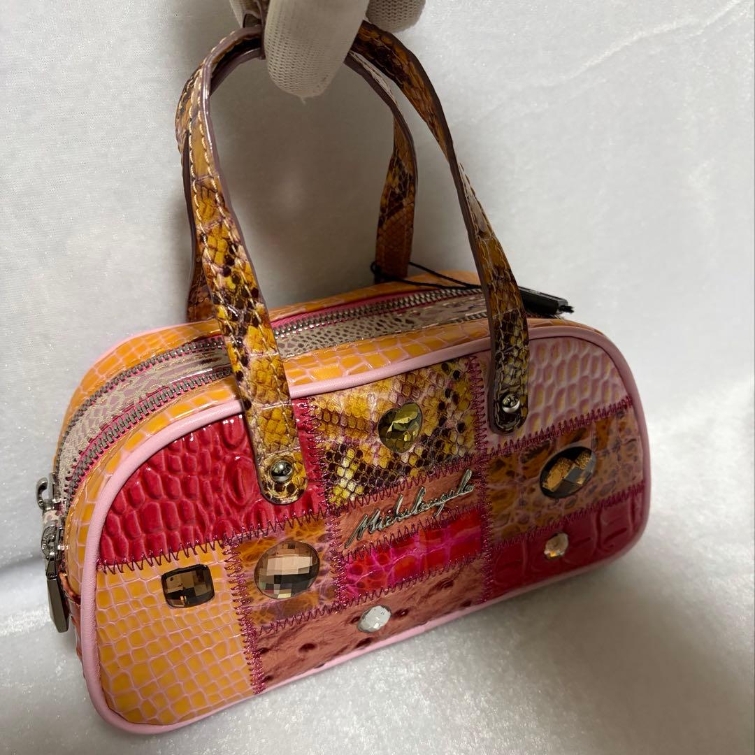 【未使用】ABISTE MICHELANGELO ミニボストンバッグ チェーン付