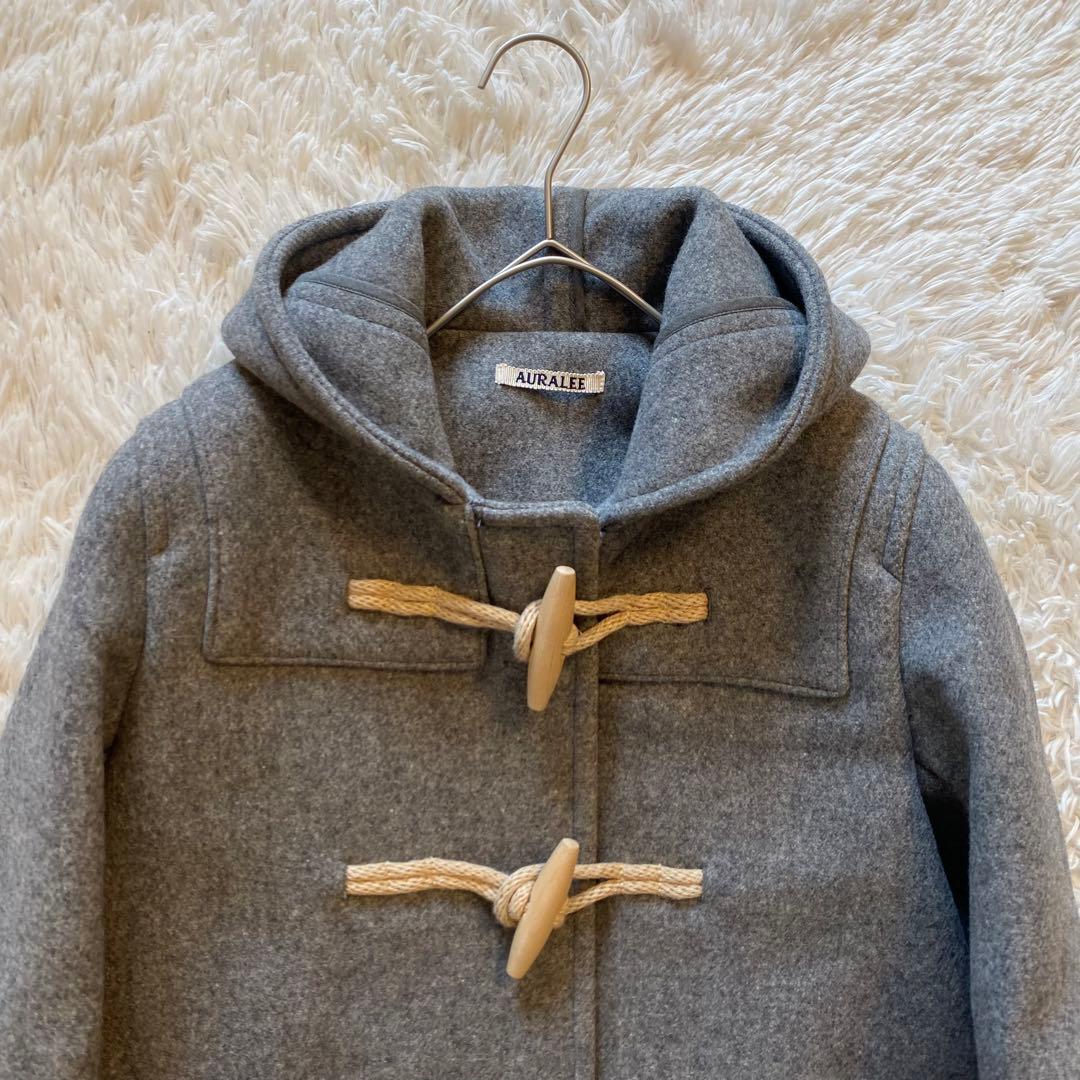 極美品 オーラリー☆ダッフルコート　ロング グレー 0サイズ