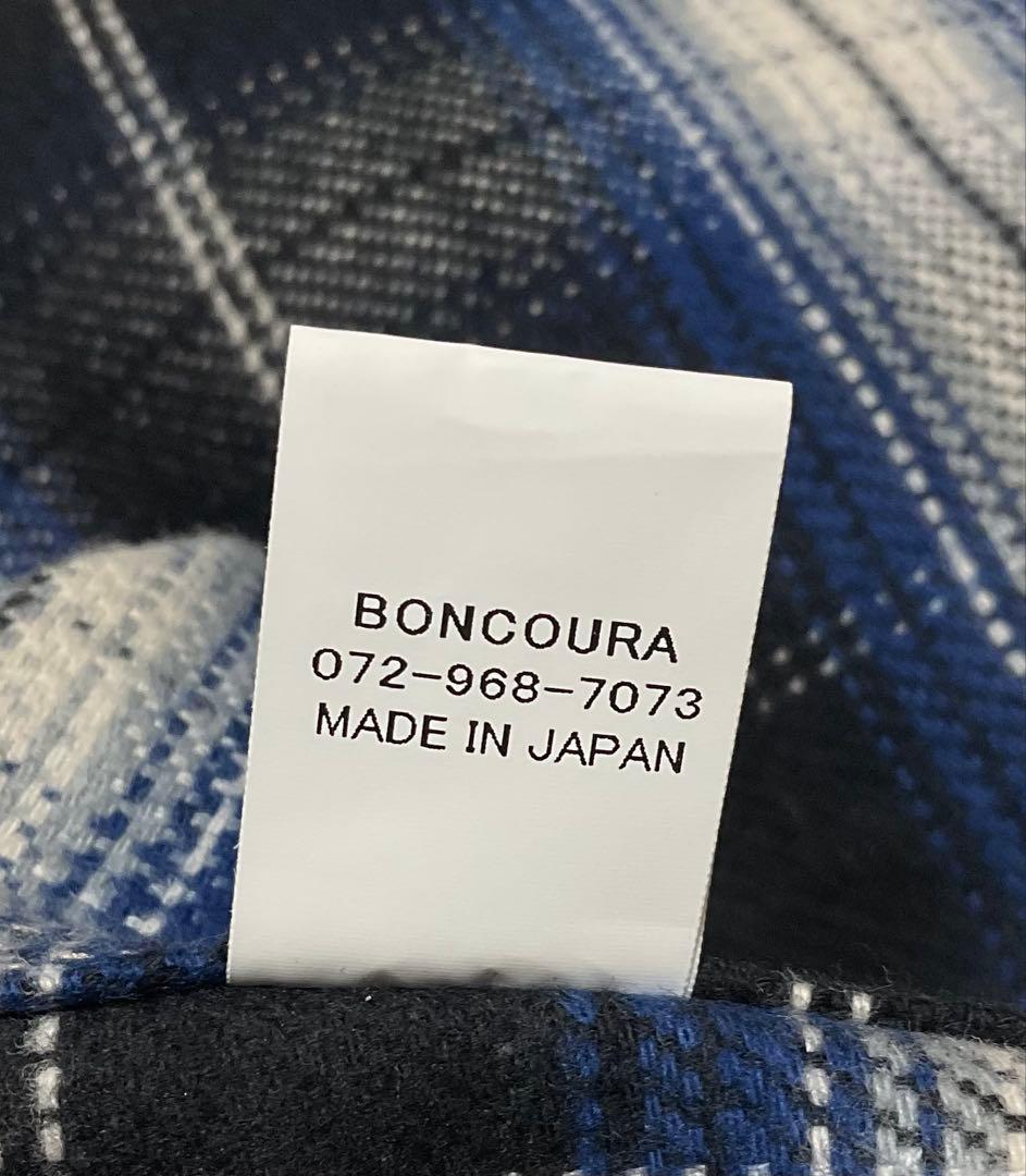 希少　BONCOURA　ボンクラ　　ネルシャツ　オンブレチェックシャツ