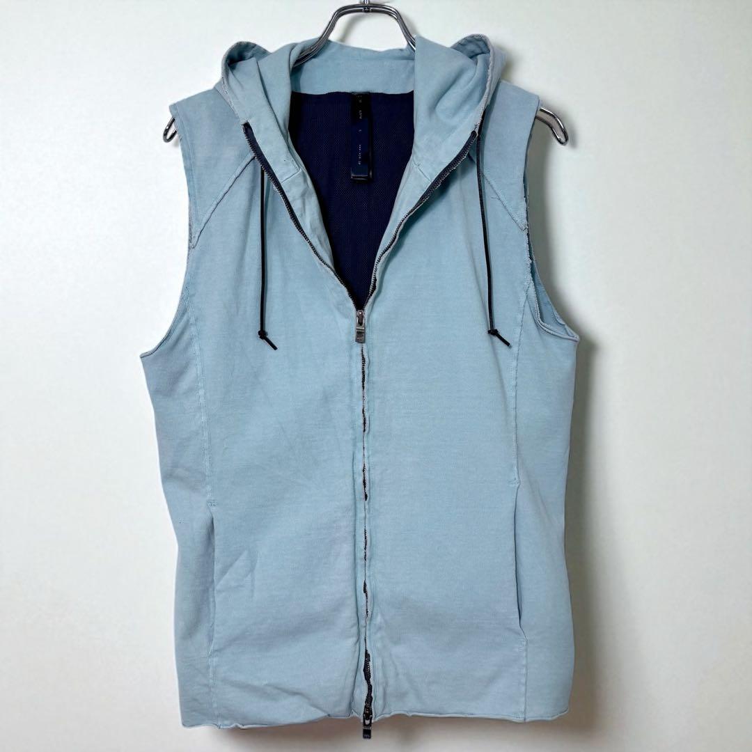 Wjk ノースリーブパーカー L ライトブルー