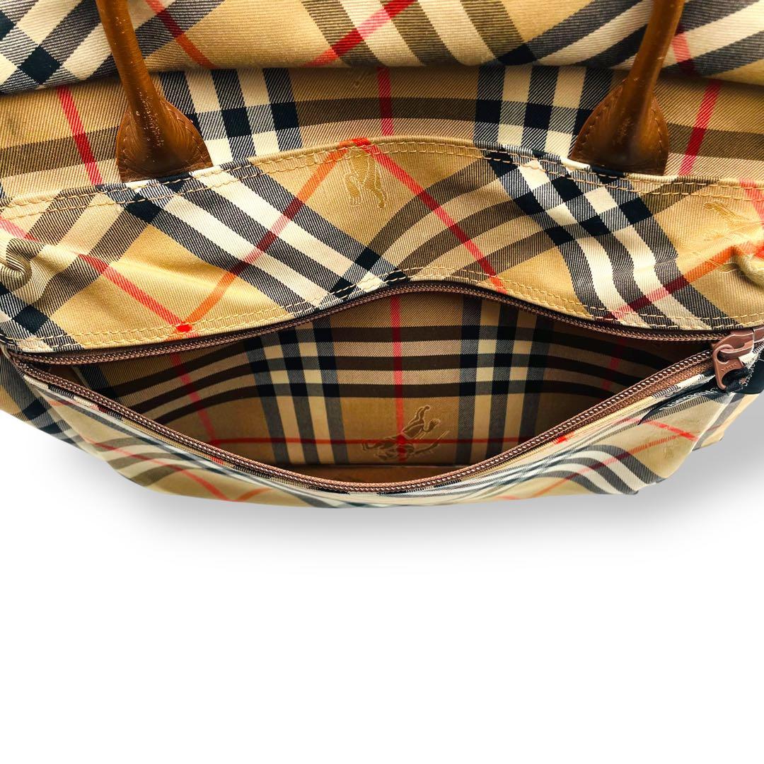 美品 BURBERRY ビジネスバッグ キャンバス ノバチェック シャドーホース