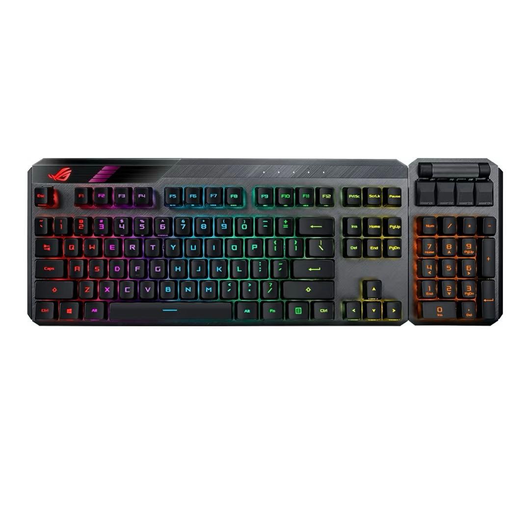 美品ASUS MA02 ROG CLAYMORE Ⅱ ゲーミングキーボードRED