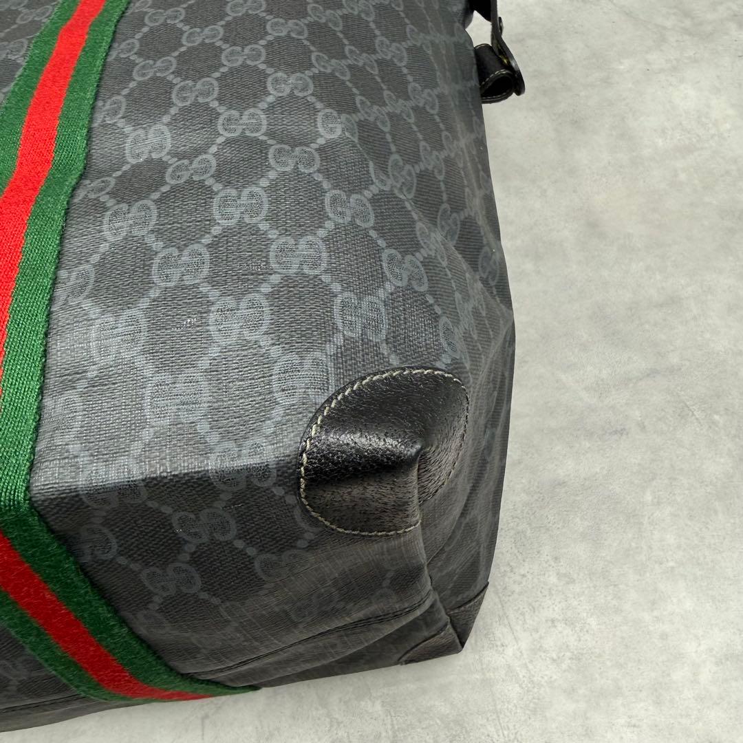 GUCCI グッチ GGスプリーム 旅行 トートバッグ ボストン ブラック