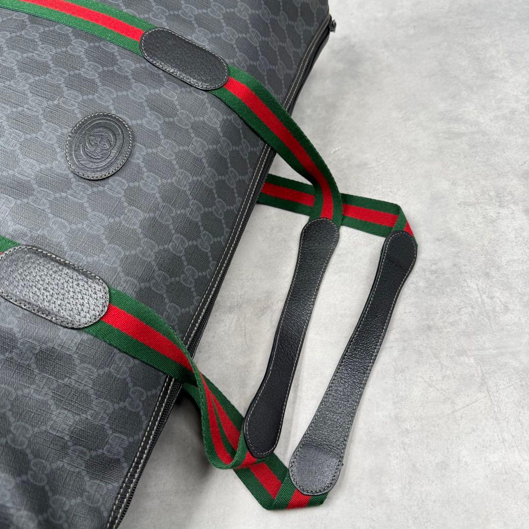 GUCCI グッチ GGスプリーム 旅行 トートバッグ ボストン ブラック