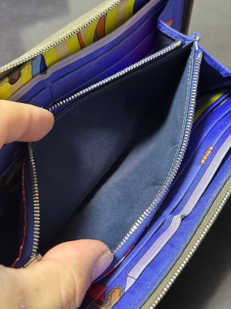 中古 HERMES エルメス アザップ シルクイン P刻印 長財布