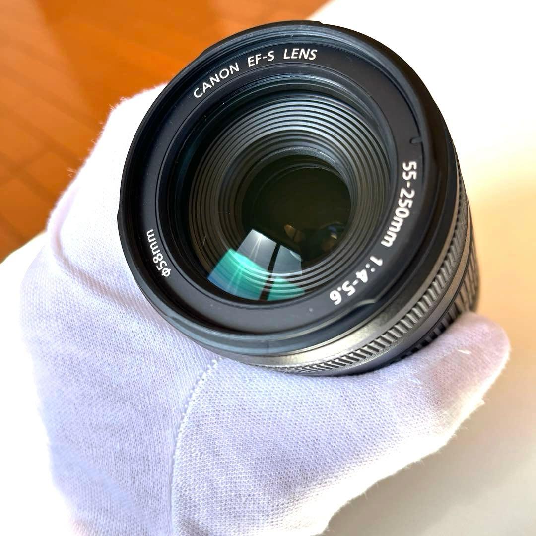 【美品】Canon EF-S 55-250mm f/4-5.6IS ズームレンズ