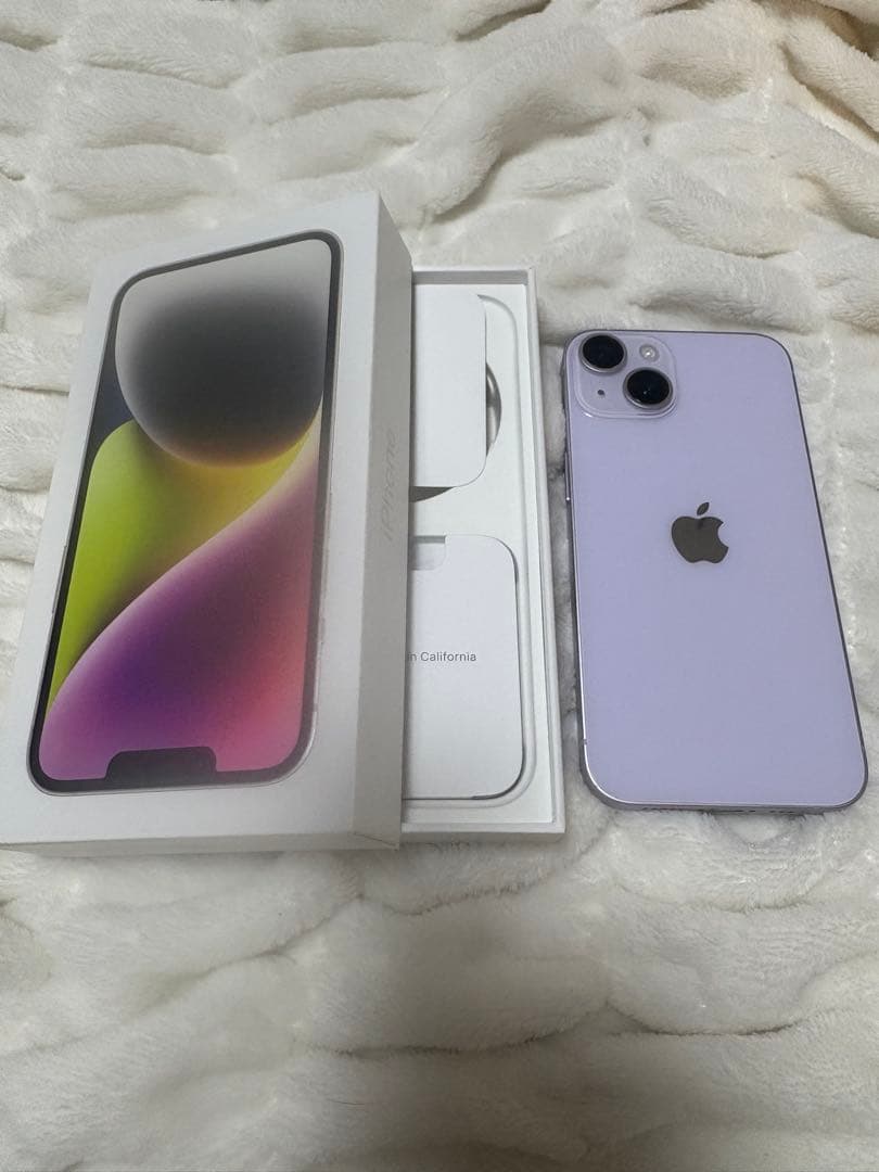 iPhone14 パープル 256GB SIMフリー 機能不良なし　箱付き