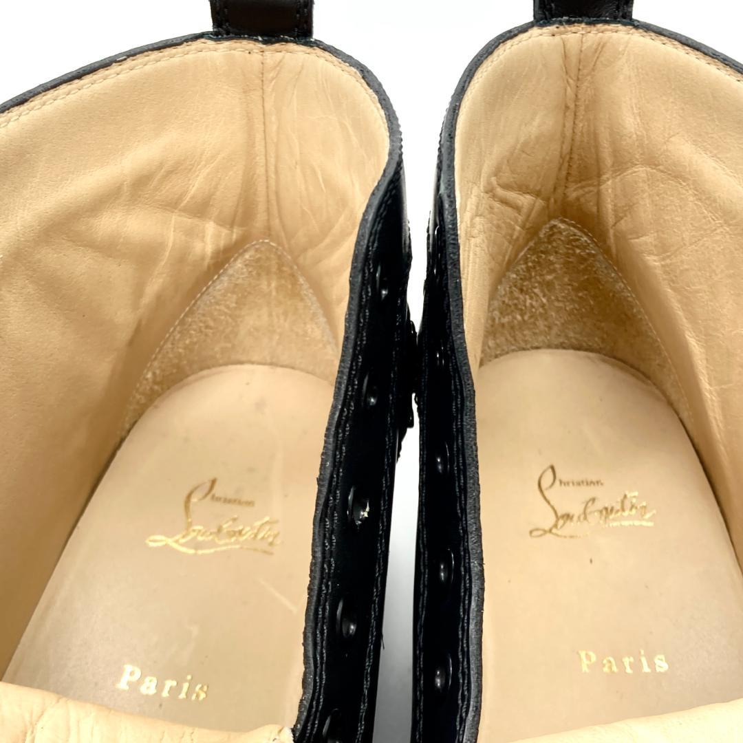 美品　 クリスチャン ルブタン ４０　ルイス フラット　スタッズ　スニーカー