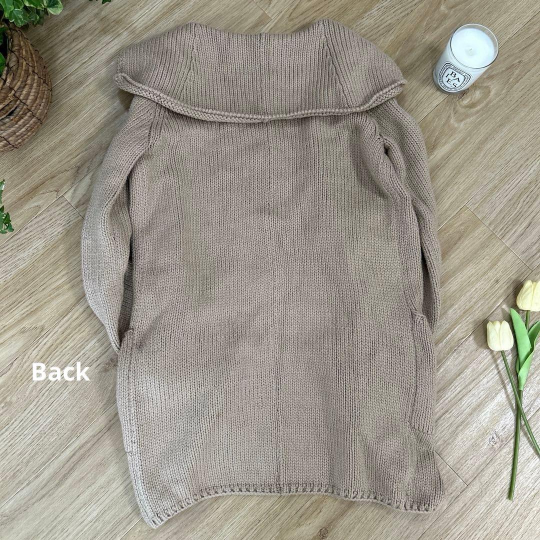 フォクシー　エンジェルヘアコットンロングカーディガン　フリーサイズ　ミルクティー