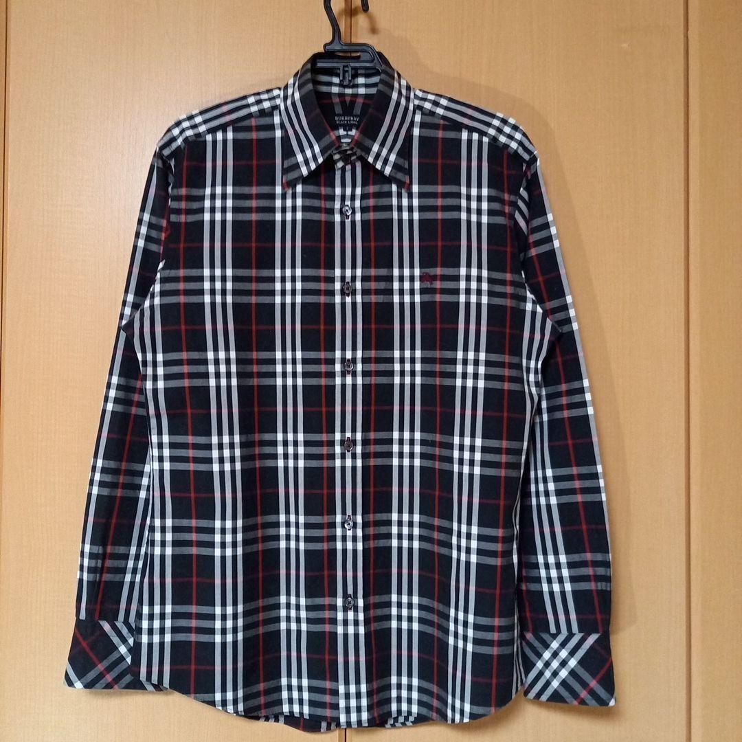 バーバリー　ブラックレーベル　ノバチェック　長袖シャツ　サイズ2(M)
