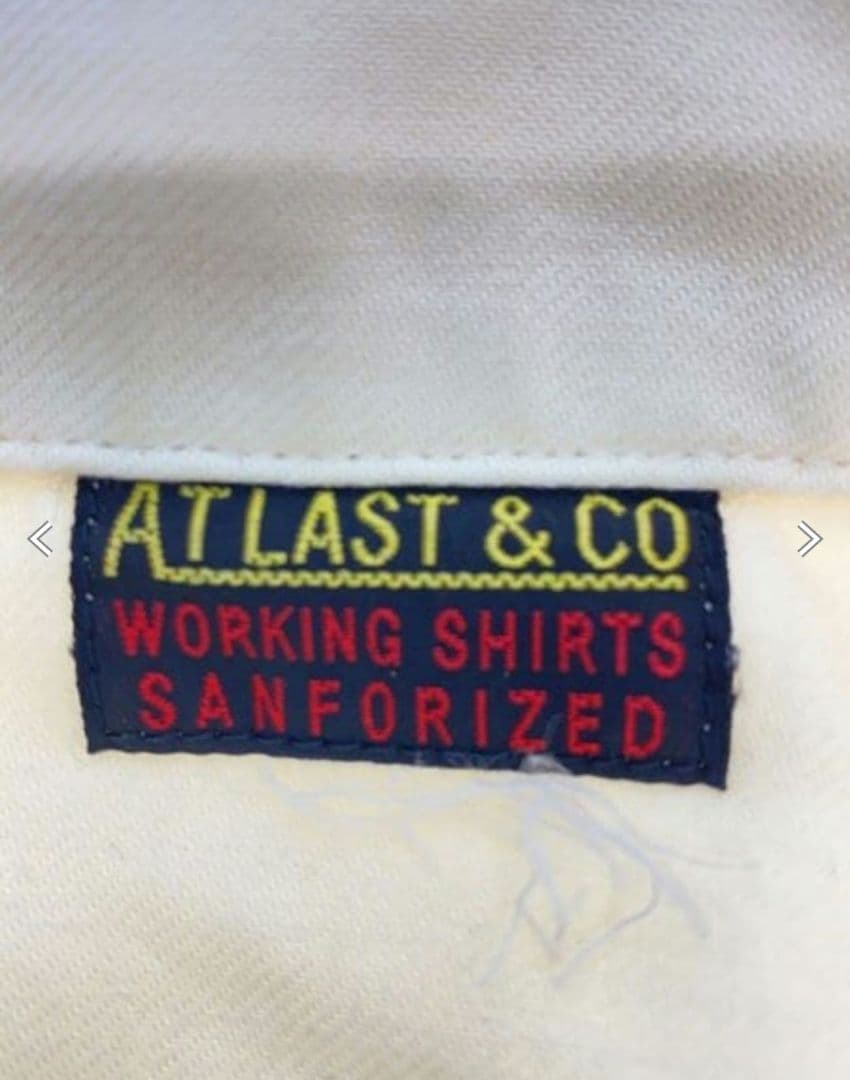 激レア　AT LAST & CO ワーキングシャツ 長袖 クリーム色