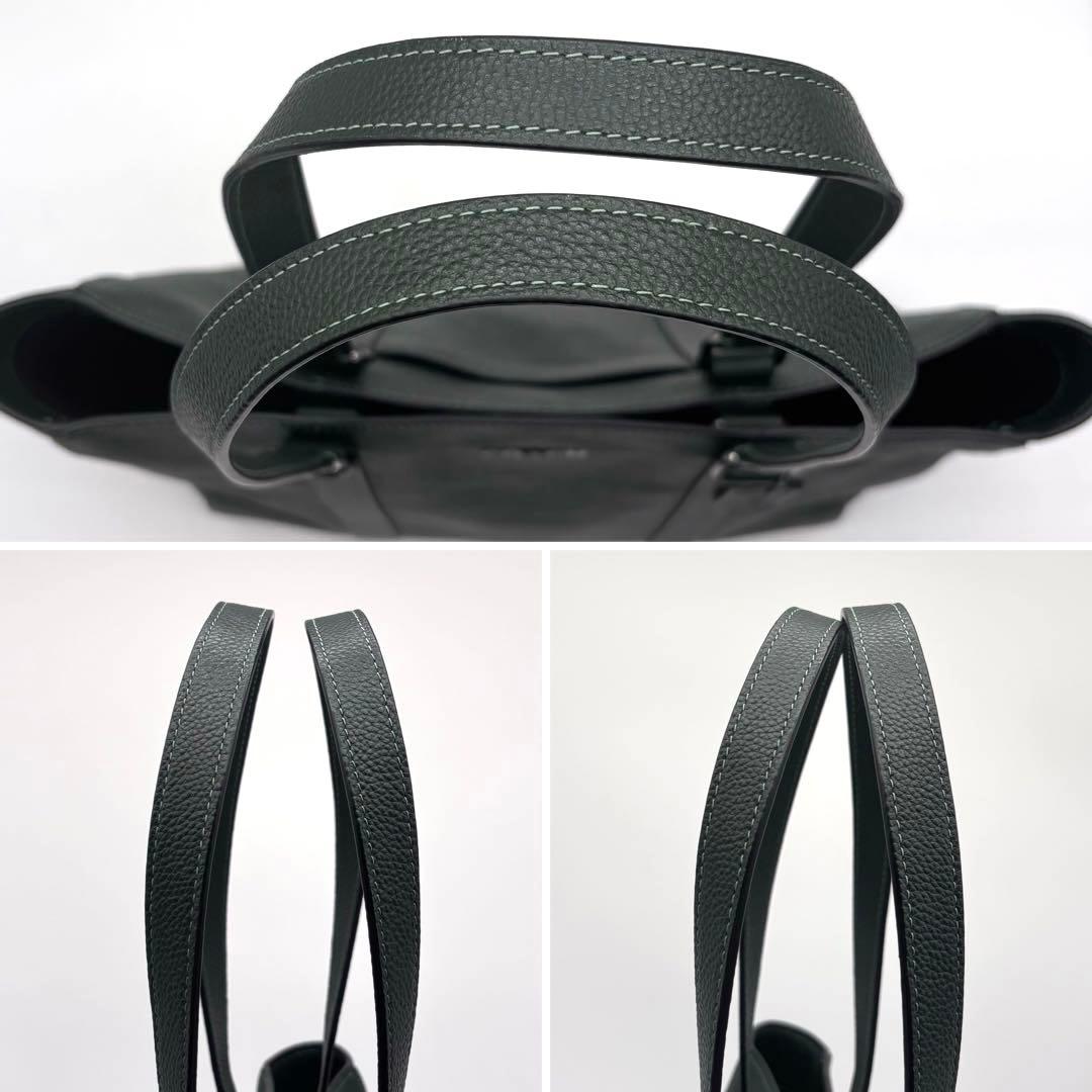 ✨極美品✨コーチ　トートバッグ　ハドソン　ダブルハンドル　2way　グリーン